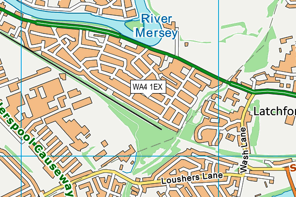 WA4 1EX map - OS VectorMap District (Ordnance Survey)