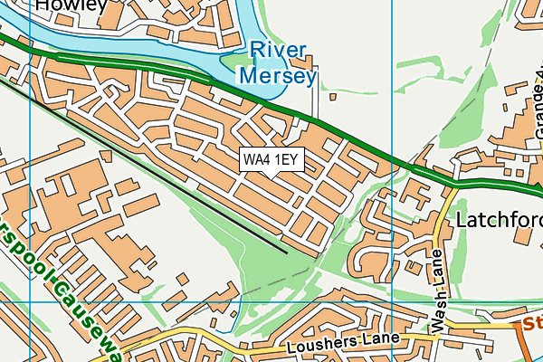 WA4 1EY map - OS VectorMap District (Ordnance Survey)