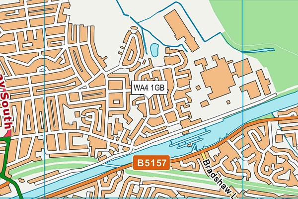 WA4 1GB map - OS VectorMap District (Ordnance Survey)