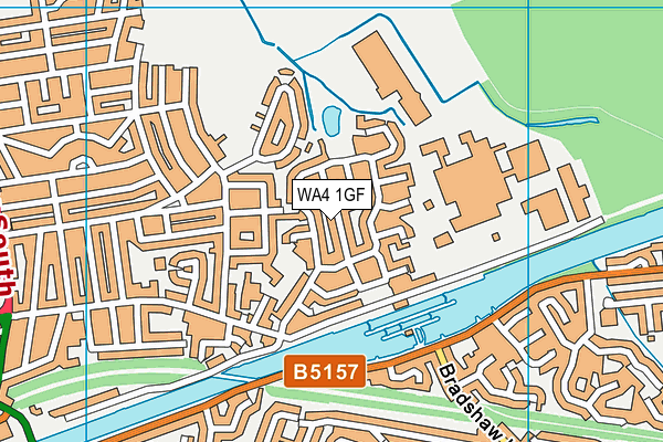WA4 1GF map - OS VectorMap District (Ordnance Survey)