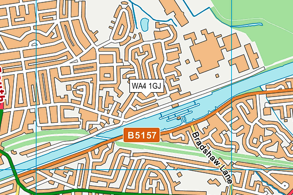 WA4 1GJ map - OS VectorMap District (Ordnance Survey)
