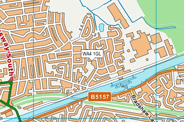WA4 1GL map - OS VectorMap District (Ordnance Survey)
