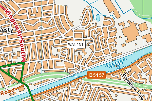 WA4 1NT map - OS VectorMap District (Ordnance Survey)