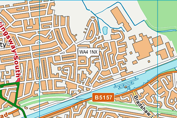 WA4 1NX map - OS VectorMap District (Ordnance Survey)