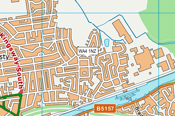WA4 1NZ map - OS VectorMap District (Ordnance Survey)