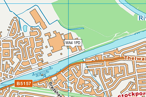 WA4 1PD map - OS VectorMap District (Ordnance Survey)
