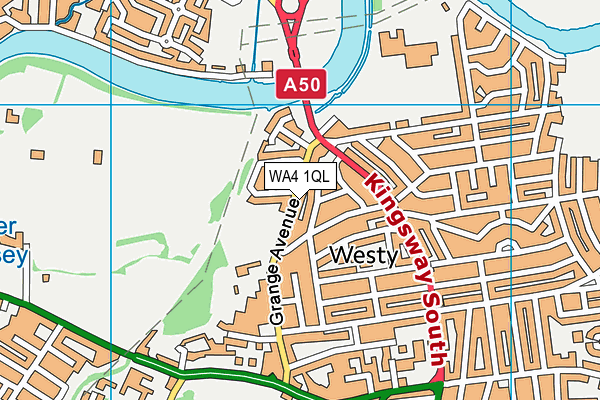 WA4 1QL map - OS VectorMap District (Ordnance Survey)