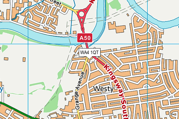 WA4 1QT map - OS VectorMap District (Ordnance Survey)