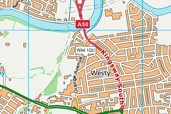 WA4 1QU map - OS VectorMap District (Ordnance Survey)