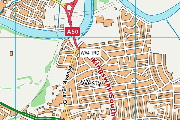 WA4 1RD map - OS VectorMap District (Ordnance Survey)