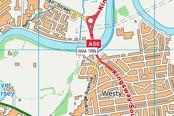 WA4 1RN map - OS VectorMap District (Ordnance Survey)