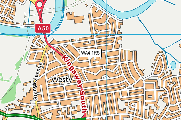 WA4 1RS map - OS VectorMap District (Ordnance Survey)