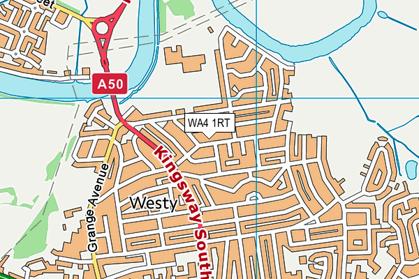 WA4 1RT map - OS VectorMap District (Ordnance Survey)