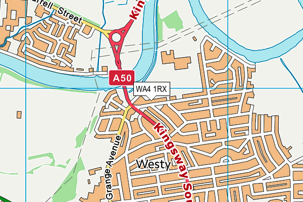 Cardinal Newman Catholic High School (Warrington) map (WA4 1RX) - OS VectorMap District (Ordnance Survey)