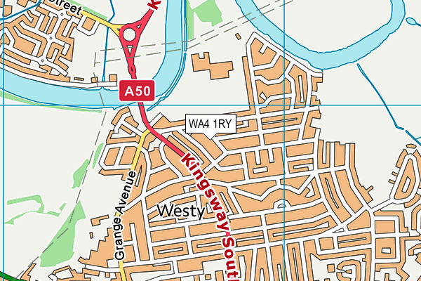 WA4 1RY map - OS VectorMap District (Ordnance Survey)
