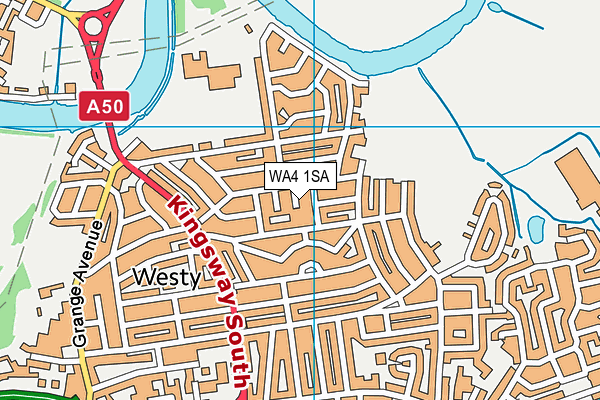 WA4 1SA map - OS VectorMap District (Ordnance Survey)