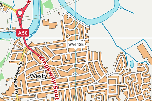 WA4 1SB map - OS VectorMap District (Ordnance Survey)