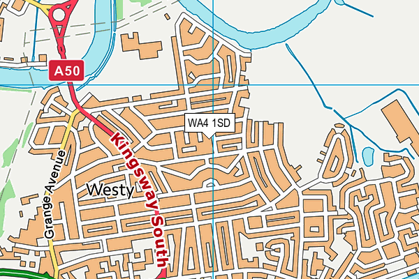 WA4 1SD map - OS VectorMap District (Ordnance Survey)