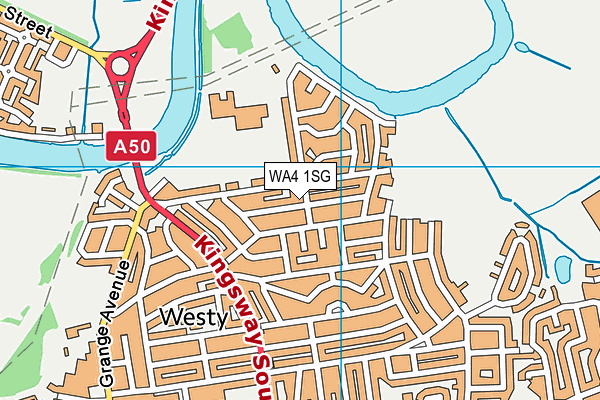 WA4 1SG map - OS VectorMap District (Ordnance Survey)