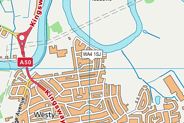 WA4 1SJ map - OS VectorMap District (Ordnance Survey)