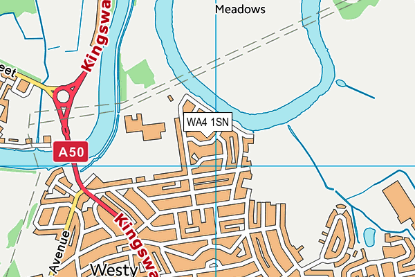 WA4 1SN map - OS VectorMap District (Ordnance Survey)