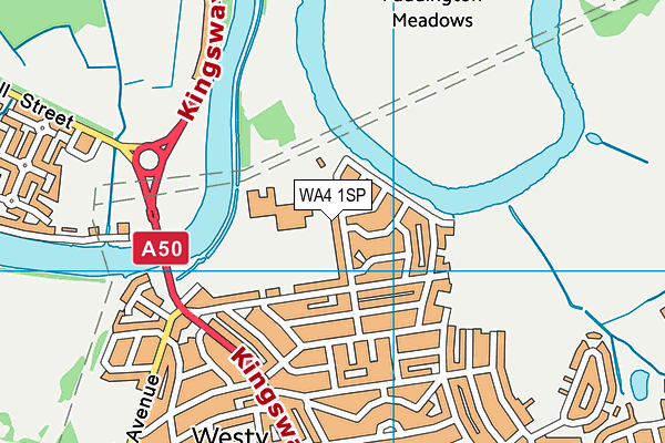 WA4 1SP map - OS VectorMap District (Ordnance Survey)