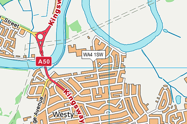WA4 1SW map - OS VectorMap District (Ordnance Survey)