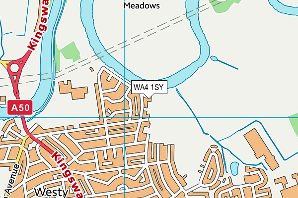 WA4 1SY map - OS VectorMap District (Ordnance Survey)