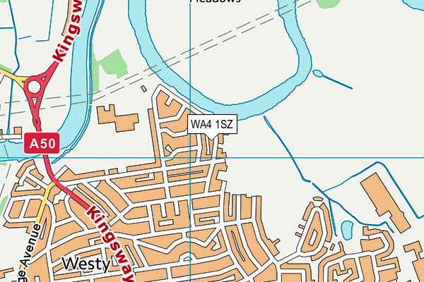WA4 1SZ map - OS VectorMap District (Ordnance Survey)