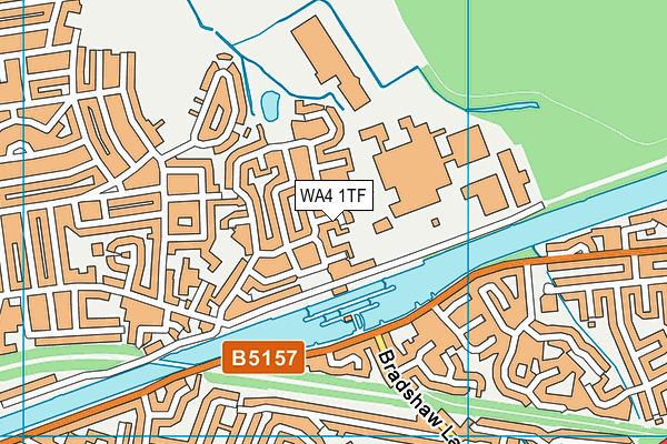 WA4 1TF map - OS VectorMap District (Ordnance Survey)