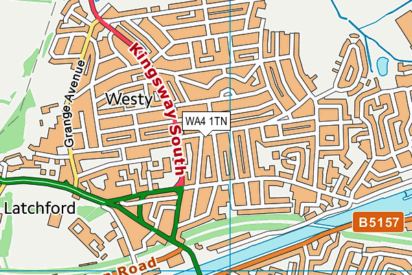 WA4 1TN map - OS VectorMap District (Ordnance Survey)
