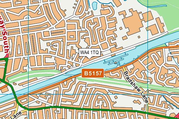WA4 1TQ map - OS VectorMap District (Ordnance Survey)
