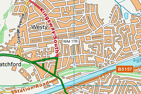 WA4 1TR map - OS VectorMap District (Ordnance Survey)