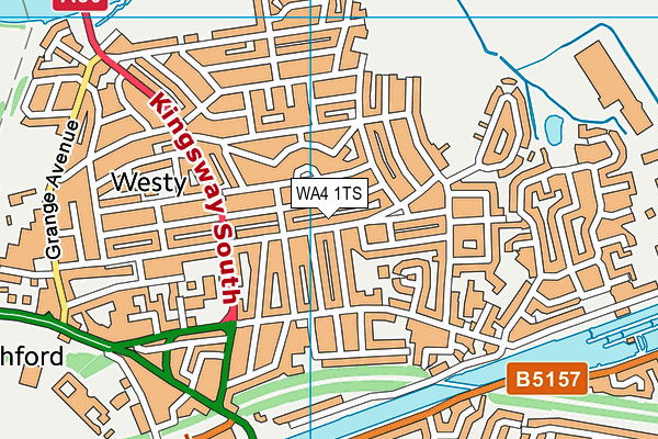 WA4 1TS map - OS VectorMap District (Ordnance Survey)