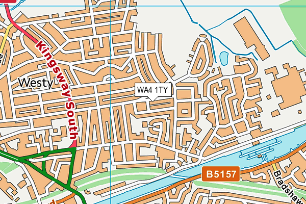 WA4 1TY map - OS VectorMap District (Ordnance Survey)