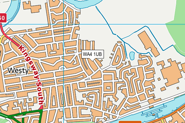 WA4 1UB map - OS VectorMap District (Ordnance Survey)