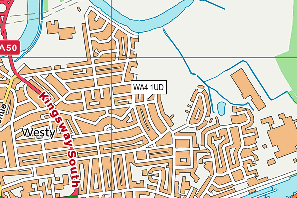 WA4 1UD map - OS VectorMap District (Ordnance Survey)