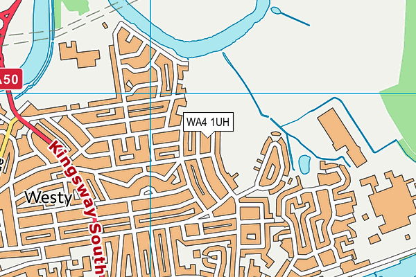 WA4 1UH map - OS VectorMap District (Ordnance Survey)
