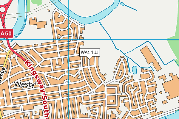 WA4 1UJ map - OS VectorMap District (Ordnance Survey)