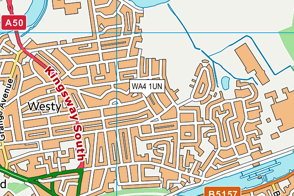 WA4 1UN map - OS VectorMap District (Ordnance Survey)
