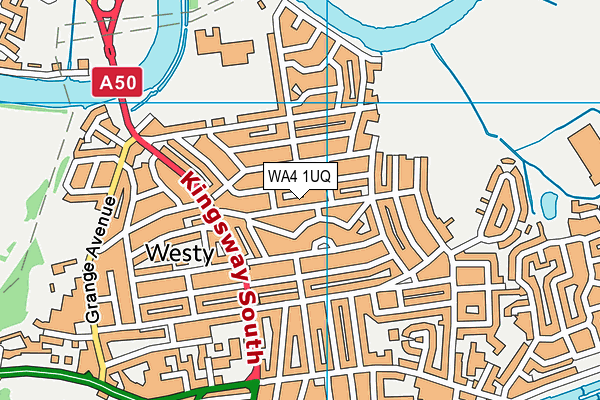 WA4 1UQ map - OS VectorMap District (Ordnance Survey)