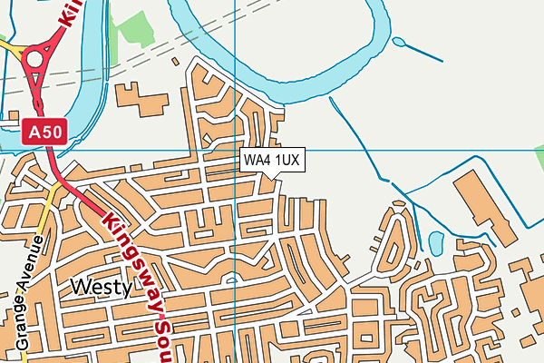 WA4 1UX map - OS VectorMap District (Ordnance Survey)
