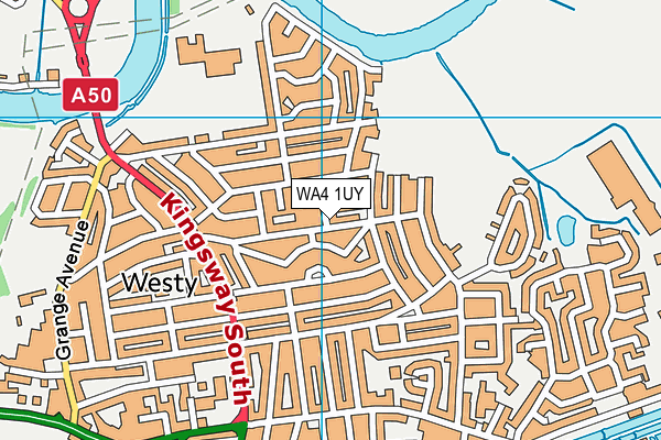 WA4 1UY map - OS VectorMap District (Ordnance Survey)