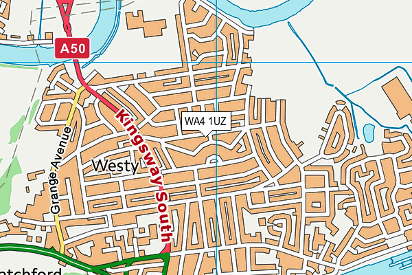 WA4 1UZ map - OS VectorMap District (Ordnance Survey)