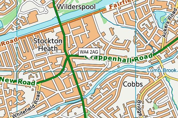 Anytime Fitness (Stockton Heath) map (WA4 2AG) - OS VectorMap District (Ordnance Survey)