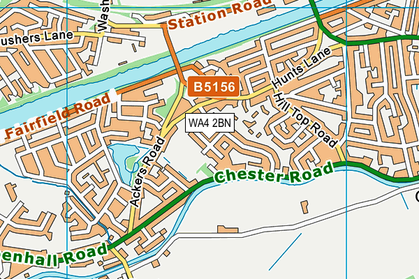 WA4 2BN map - OS VectorMap District (Ordnance Survey)