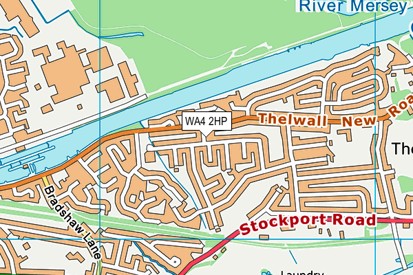 WA4 2HP map - OS VectorMap District (Ordnance Survey)