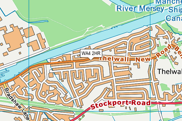 WA4 2HR map - OS VectorMap District (Ordnance Survey)