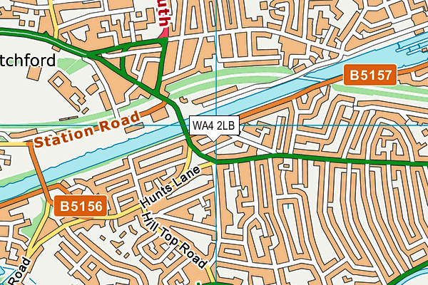 WA4 2LB map - OS VectorMap District (Ordnance Survey)