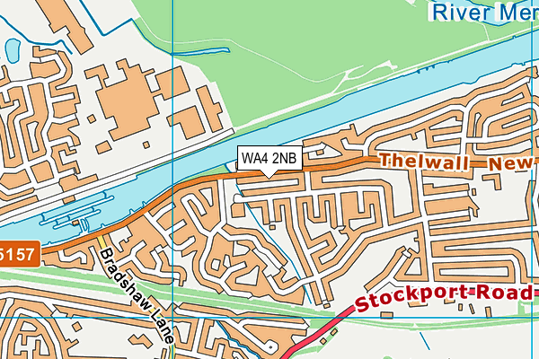 WA4 2NB map - OS VectorMap District (Ordnance Survey)